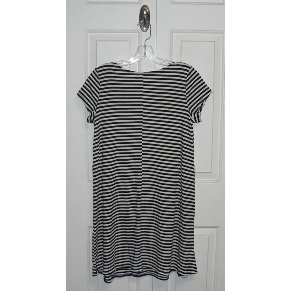 Love, Fire Girls Striped Skater Dress in‎ Black & White Stripes Size 14